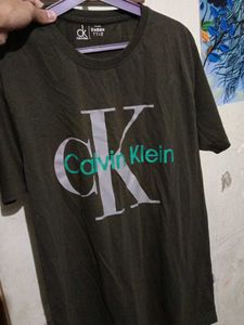Calvin Klein Olive Green Logo Tee
