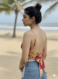 Floral Red Top
