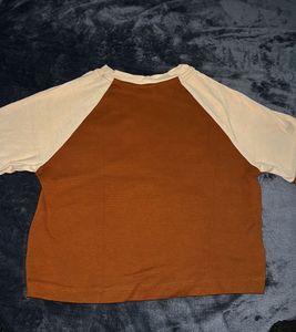 Brown San Jose Crop T-shirt For Girls