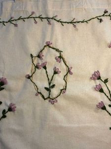 Floral Embroidered Tote Bag