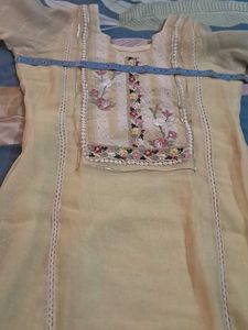 Like New Kota Doriya Suit With Embroidery  Duppata