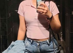 Pink Crop Top