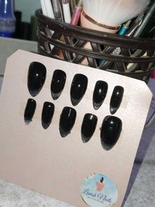 Black Glitter Press-On Nails