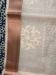 Baby Pink Organza Banarasi Saree