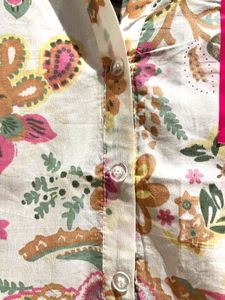 Floral Button Down Kurti