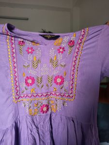 Beautiful Lavender Slit Kurta