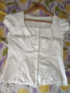 White Square Neck Beautiful Corset Top