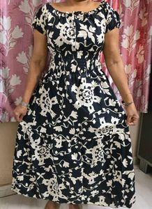 Black And White Tired Two Way Dress