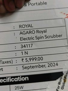 AGARO Electric Spin Scrubber