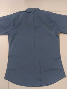 Blue Button-Down Top