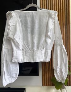 Primark White Ruffle Top