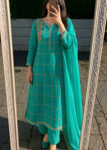 Party Wear  Heavy Kurta Pant Dupatta 3pc Set