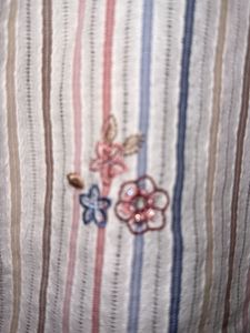 Oversized Striped Floral Shirt