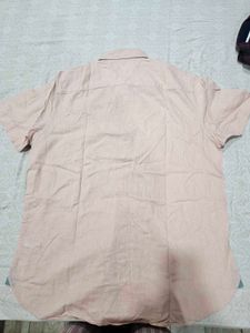 Tommy Hilfiger Short Sleeve Button-Up Shirt-Peach