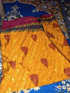 crape  Sari - Vibrant Colors