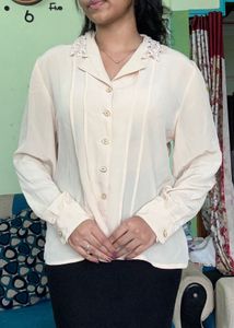 Peach coloured Korean Top