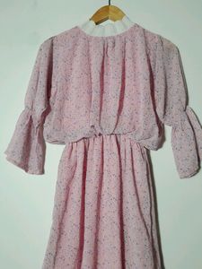 Pink Floral Printed Dress (Women&#39;)