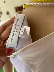 French Connection White Crop Top