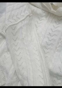 Cream Crochet Knit Sweater Top