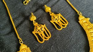 Covering Necklace and Earrings Set