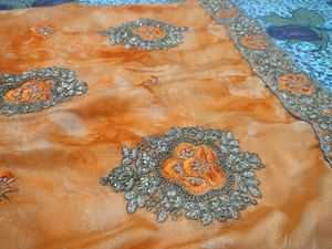 Orange Embellished Salwar Kameez Suit