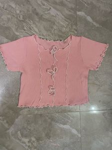 Coquette-core Pink Bow Top 🎀