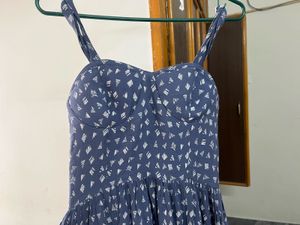 Zara Blue Corset Maxi Dress