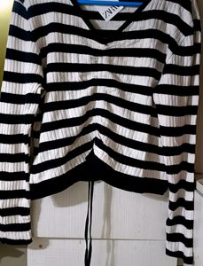 Zara Striped Top With Surprise Freebie