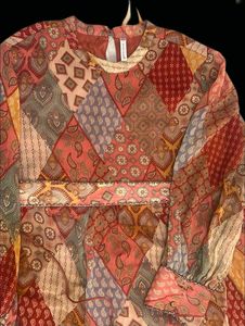 Juniper Multi Bohemian Printed Belted Maxi Dress