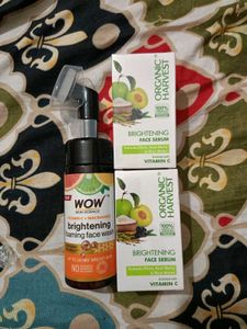 Pack Of 3, Foaming Face Wash, Serum