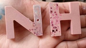 Resin Alphabet Keychains