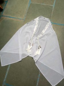 Girls Shrug Crop Top And Plazzo