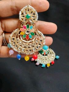Colorful Beaded Ethnic Earrings