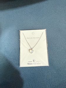 92.5 Silver Mother Of Pearl Heart Pendant