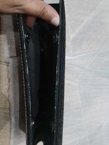 Black Clutch With Self  Beaded Work