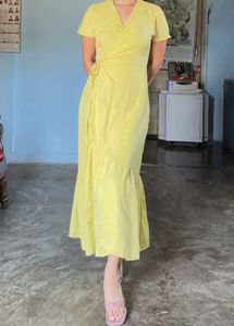 Yellow Wrap Dress