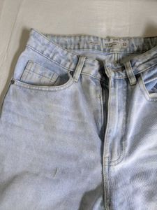 Light Blue Flared Denim Jeans