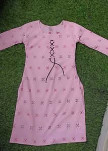 Pink Printed Kurta