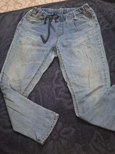 Comfy Elastic Waist Jeans