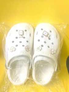 White Clogs with Charms
