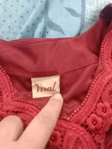 Vintage Burgundy Nightgown