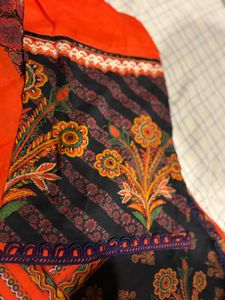 Orange &amp; Black Kurta