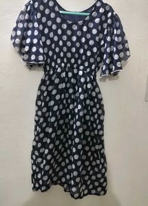 Dotted A-line Dress