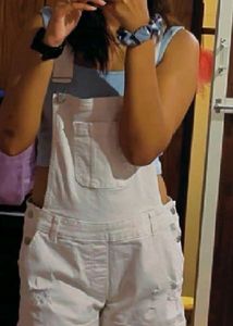 Cute little white dungaree