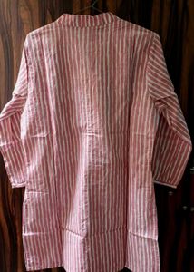 Pink Striped Kurti – Simple, Breezy &amp; Stylish