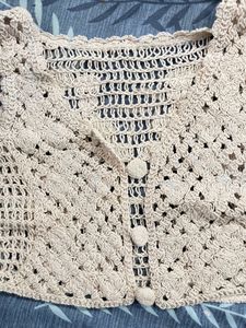 Off White Crochet Top