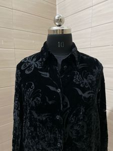 Imported Black Velvet Top