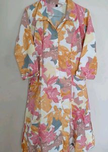 Floral Print Shirt Dress