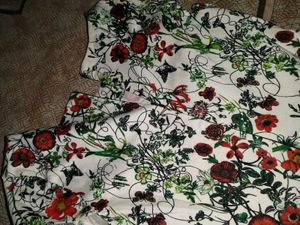 Floral Print Dress With Garland