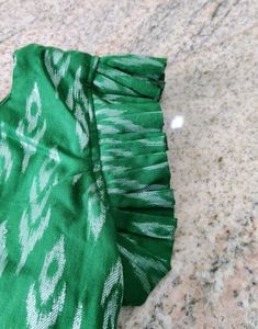 Green Ikat Blouse